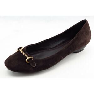 Geox Size 37.5 M Brown Round Toe Flats Leather Women